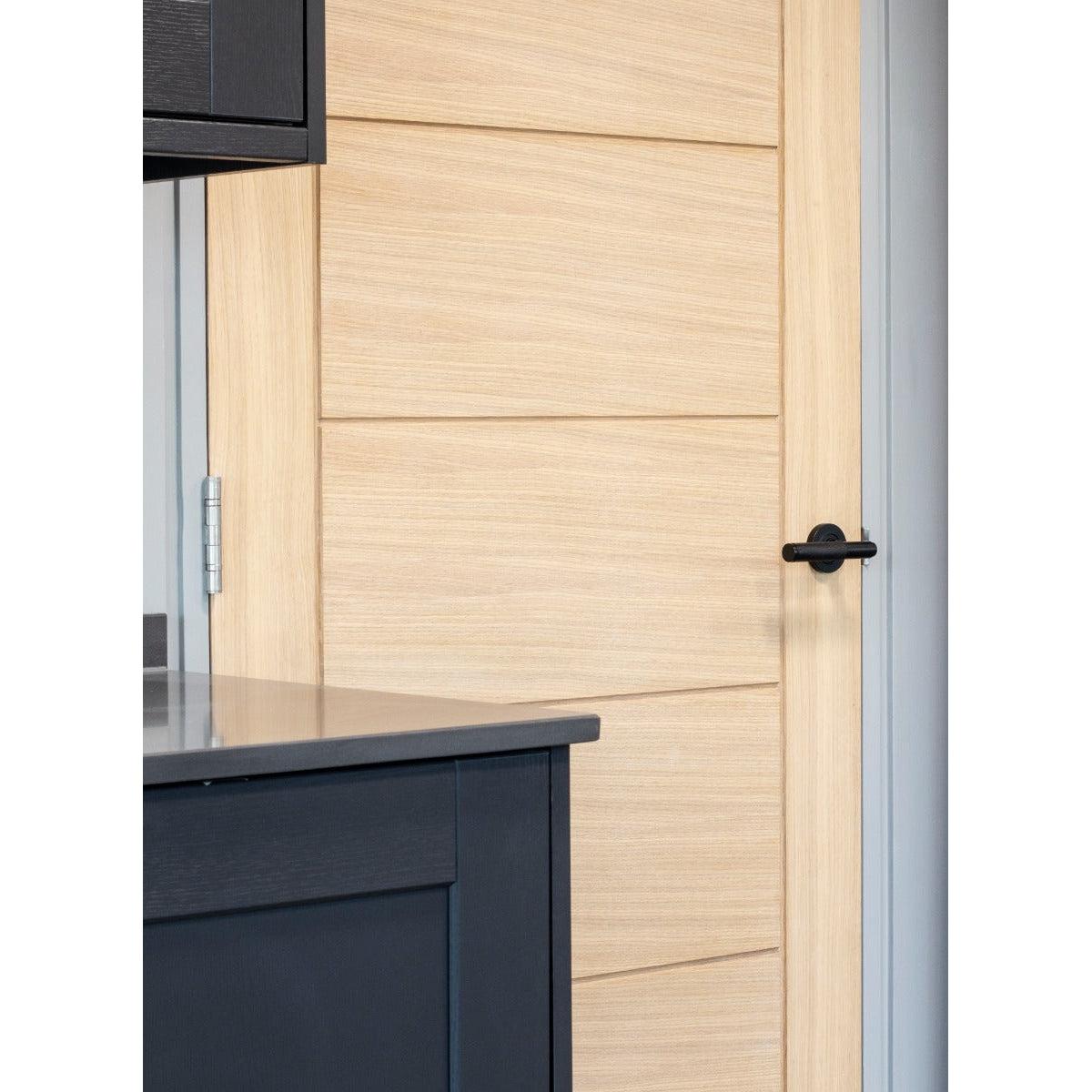 Matt Black Brompton Lever on Rose Set (Plain) - Unsprung | From The Anvil-Concealed-Yester Home
