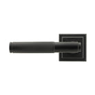 Matt Black Brompton Lever on Rose Set (Square) | From The Anvil-Concealed-Yester Home
