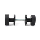 Matt Black Brompton Mortice/Rim Knob Set (Art Deco) | From The Anvil-Mortice Knobs-Yester Home