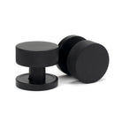 Matt Black Brompton Mortice/Rim Knob Set (Plain) | From The Anvil - Mortice Knobs - From The Anvil - Yester Home