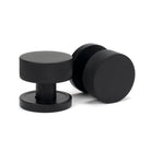 Matt Black Brompton Mortice/Rim Knob Set (Plain) | From The Anvil-Mortice Knobs-Yester Home