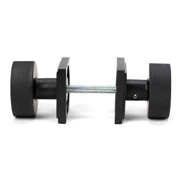 Matt Black Brompton Mortice/Rim Knob Set (Square) | From The Anvil-Mortice Knobs-Yester Home