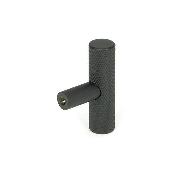Matt Black Brompton T-Bar | From The Anvil-Cabinet Knobs-Yester Home