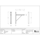 Matt Black Chalfont Shelf Bracket (260mm x 200mm) | From The Anvil - Shelf Brackets - From The Anvil - Yester Home
