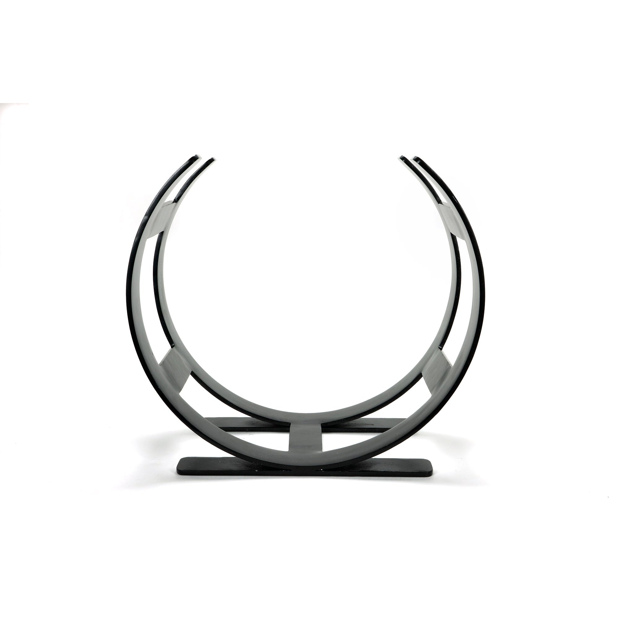 Matt Black Curved Log Holder - Small | From The Anvil-Log Holders-Yester Home