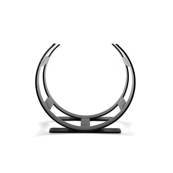 Matt Black Curved Log Holder - Small | From The Anvil-Log Holders-Yester Home