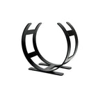 Matt Black Curved Log Holder - Small | From The Anvil-Log Holders-Yester Home