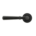 Matt Black Hammered Newbury Lever on Rose Set (Art Deco) - Unsprung | From The Anvil-Concealed-Yester Home