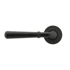 Matt Black Hammered Newbury Lever on Rose Set (Beehive) | From The Anvil-Concealed-Yester Home