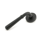 Matt Black Hammered Newbury Lever on Rose Set (Beehive) | From The Anvil-Concealed-Yester Home