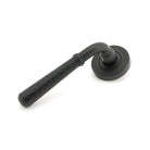 Matt Black Hammered Newbury Lever on Rose Set (Beehive) - Unsprung | From The Anvil - Concealed - From The Anvil - Yester Home