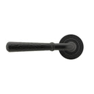 Matt Black Hammered Newbury Lever on Rose Set (Plain) - Unsprung | From The Anvil-Concealed-Yester Home