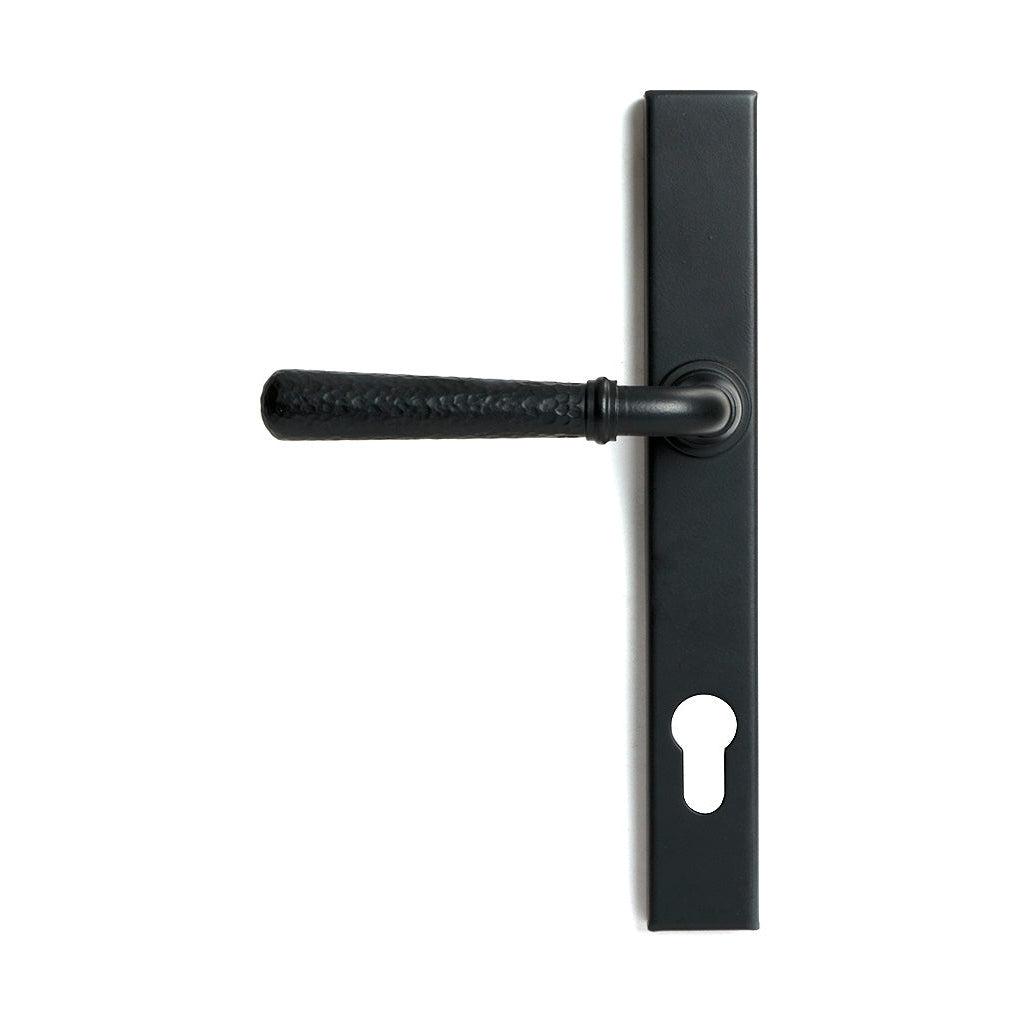 Matt Black Hammered Newbury Slimline Espag. Lock Set | From The Anvil-Espagnolette-Yester Home