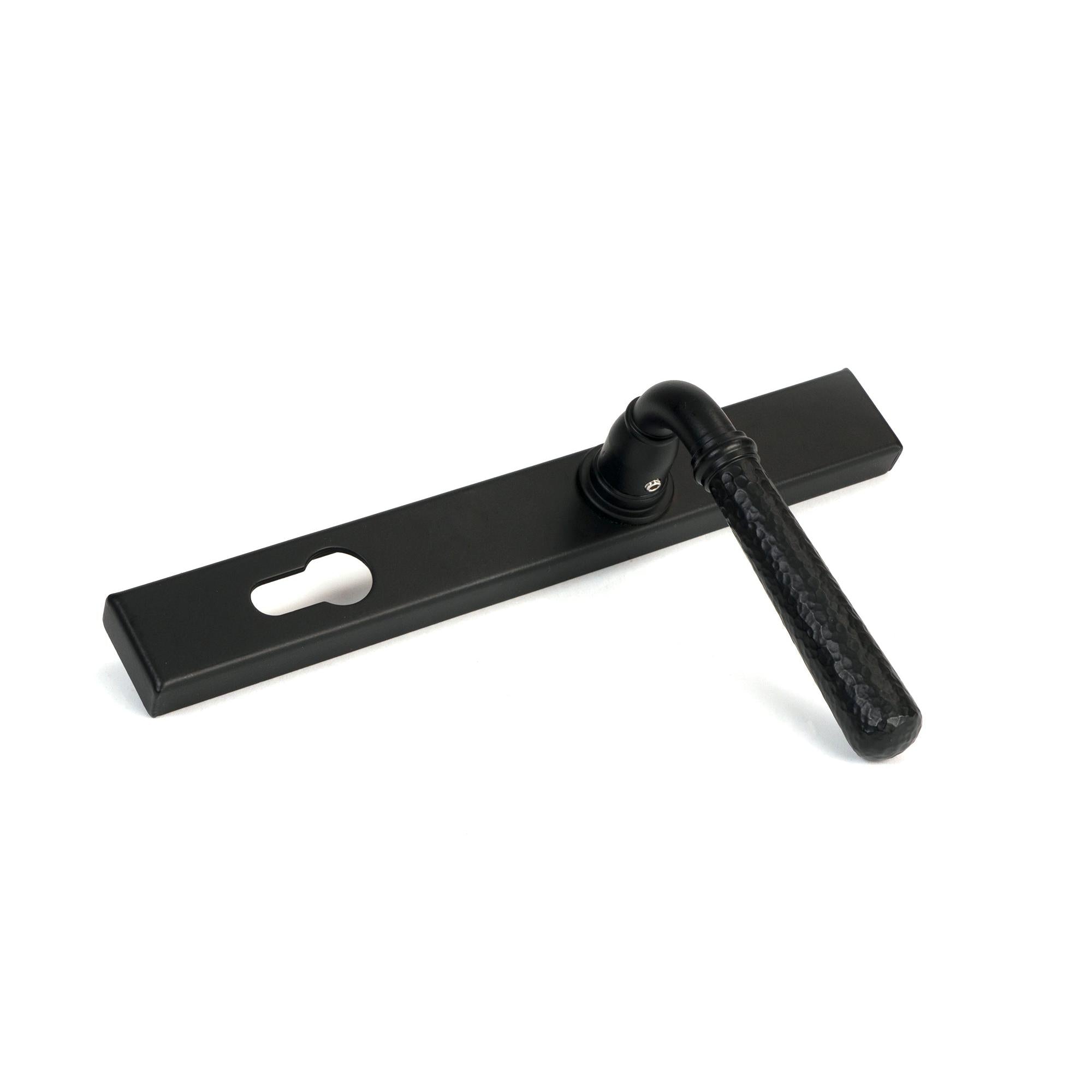 Matt Black Hammered Newbury Slimline Espag. Lock Set | From The Anvil - Espagnolette - From The Anvil - Yester Home
