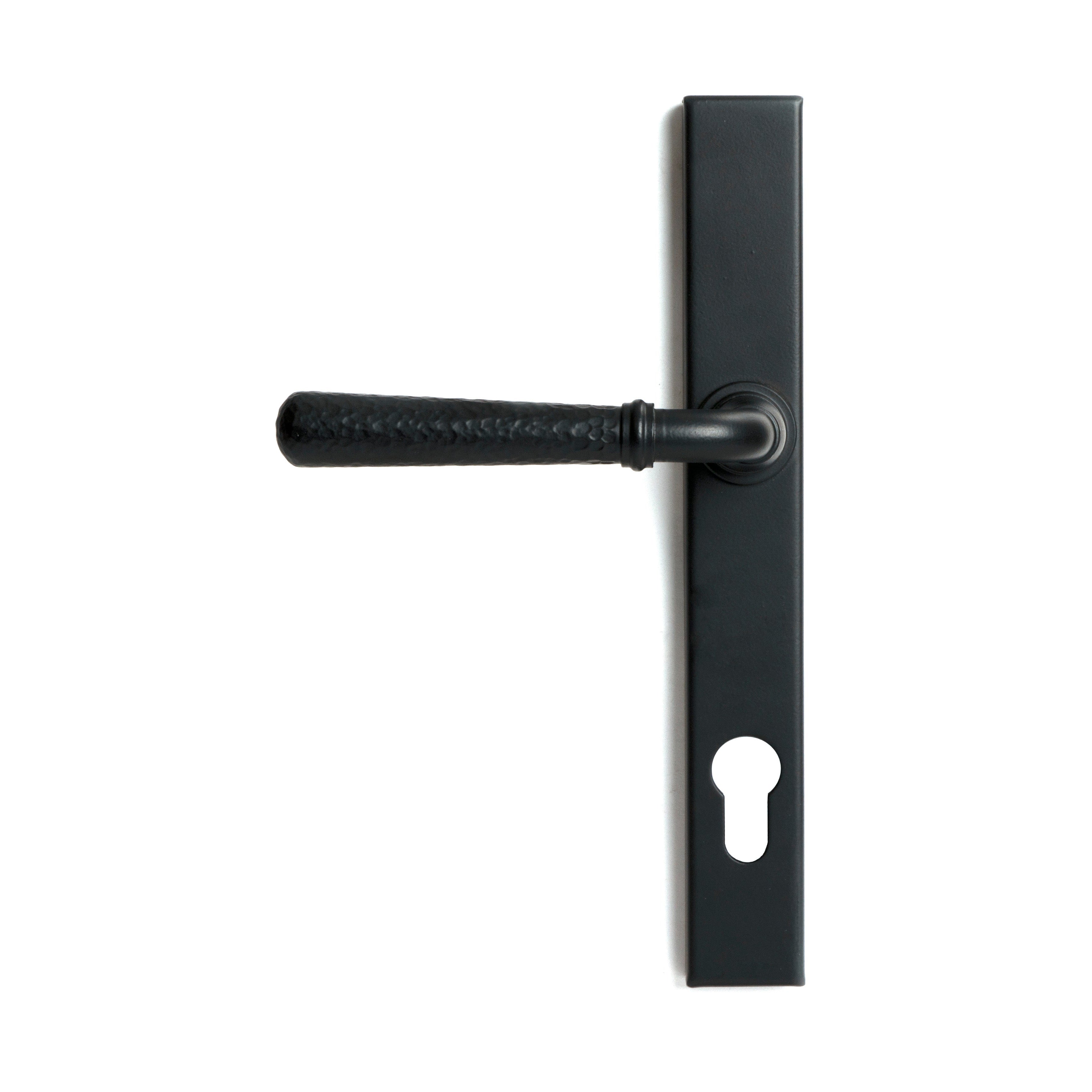 Matt Black Hammered Newbury Slimline Espag. Lock Set | From The Anvil-Espagnolette-Yester Home