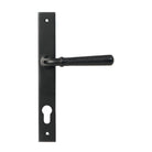 Matt Black Hammered Newbury Slimline Espag. Lock Set | From The Anvil-Espagnolette-Yester Home
