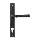 Matt Black Hammered Newbury Slimline Espag. Lock Set | From The Anvil-Espagnolette-Yester Home