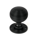 Matt Black Heavy Beehive Mortice/Rim Knob Set | From The Anvil-Mortice Knobs-Yester Home