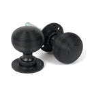 Matt Black Heavy Beehive Mortice/Rim Knob Set | From The Anvil - Mortice Knobs - From The Anvil - Yester Home