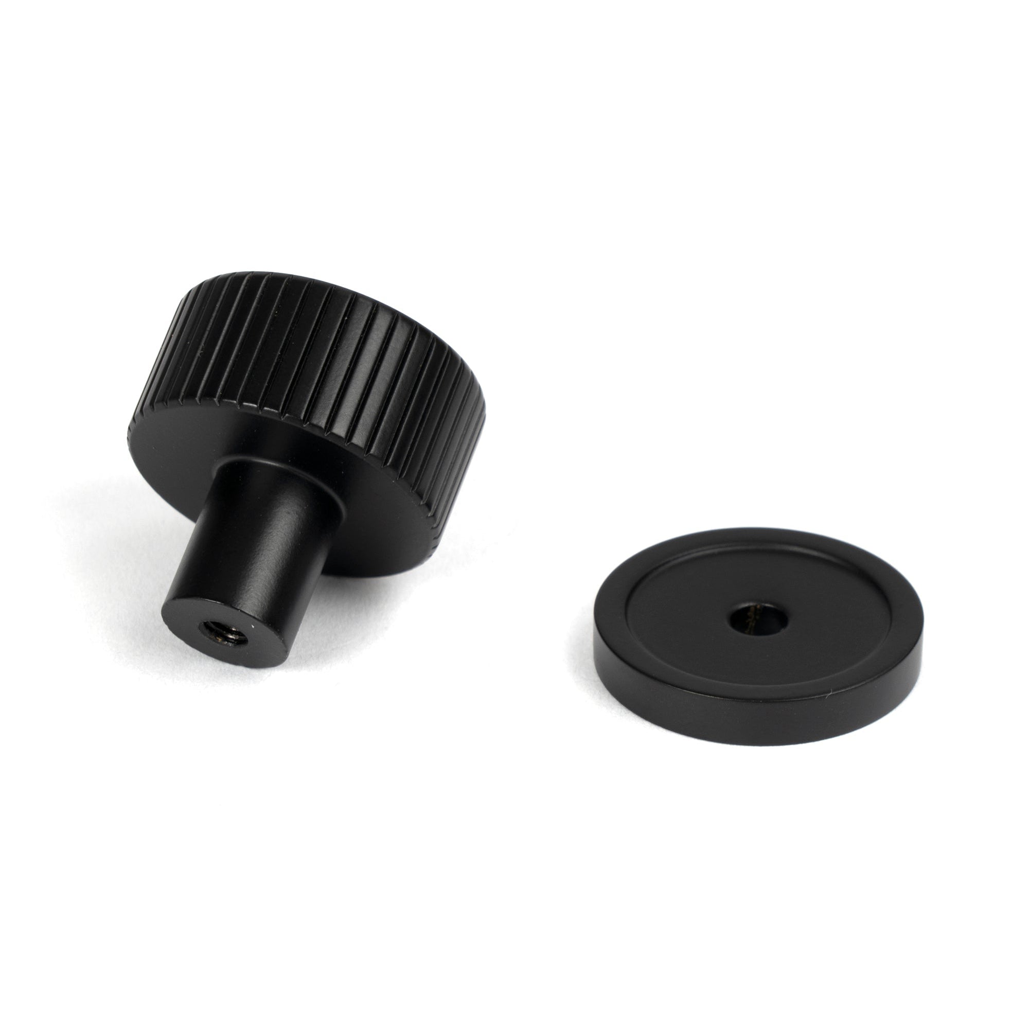 Matt Black Judd Cabinet Knob - 25mm (Plain) | From The Anvil-Cabinet Knobs-Yester Home