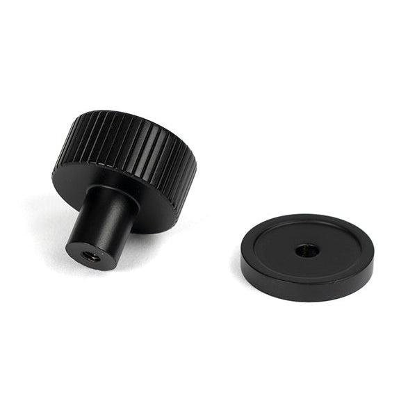 Matt Black Judd Cabinet Knob - 25mm (Plain) | From The Anvil-Cabinet Knobs-Yester Home