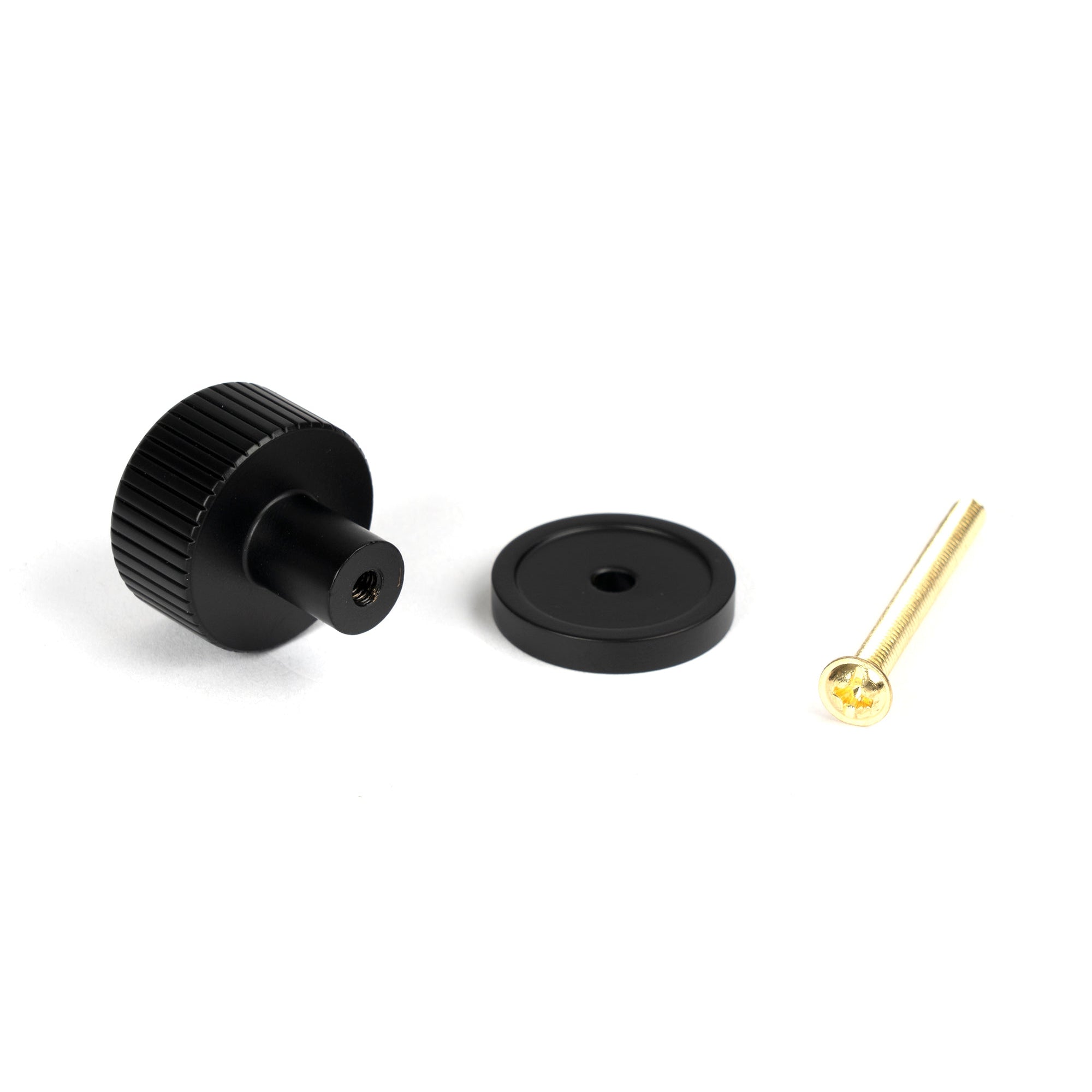 Matt Black Judd Cabinet Knob - 25mm (Plain) | From The Anvil-Cabinet Knobs-Yester Home