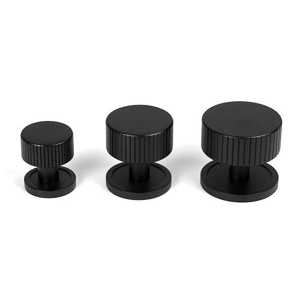 Matt Black Judd Cabinet Knob - 25mm (Plain) | From The Anvil-Cabinet Knobs-Yester Home