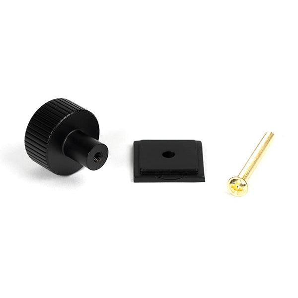 Matt Black Judd Cabinet Knob - 25mm (Square) | From The Anvil-Cabinet Knobs-Yester Home