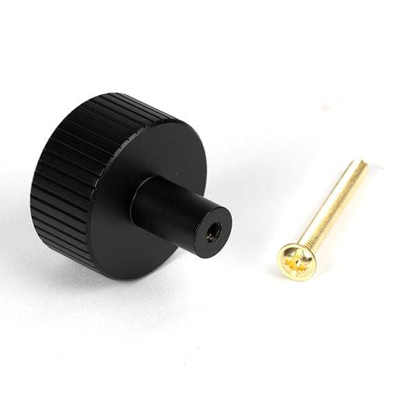 Matt Black Judd Cabinet Knob - 32mm (No rose) | From The Anvil-Cabinet Knobs-Yester Home