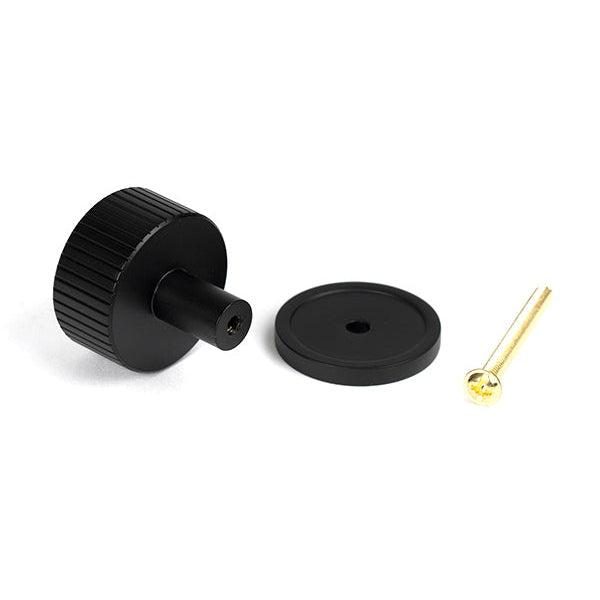 Matt Black Judd Cabinet Knob - 32mm (Plain) | From The Anvil-Cabinet Knobs-Yester Home