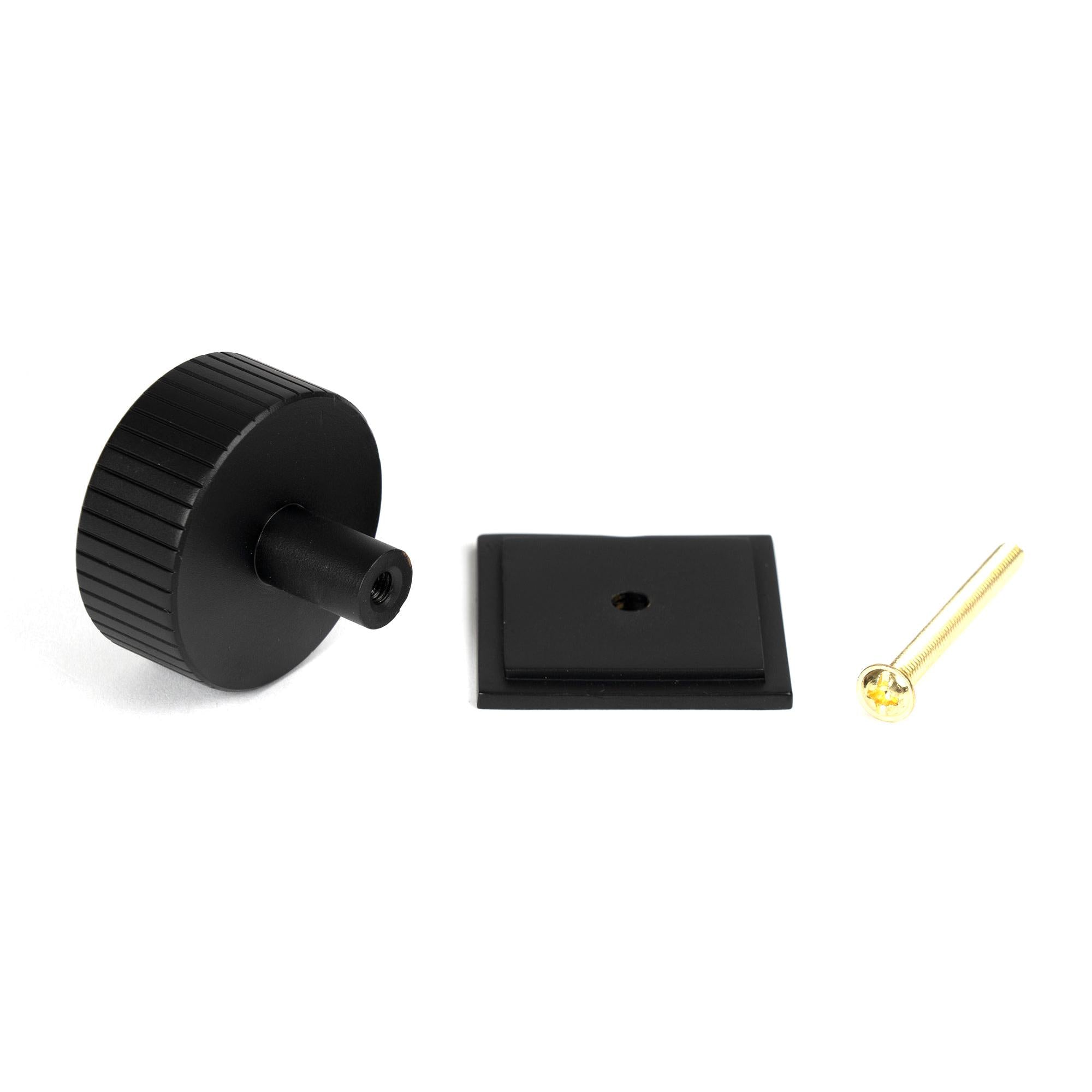 Matt Black Judd Cabinet Knob - 38mm (Square) | From The Anvil - Cabinet Knobs - From The Anvil - Yester Home