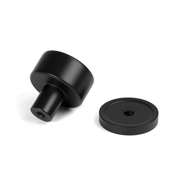 Matt Black Kelso Cabinet Knob - 25mm (Plain) | From The Anvil-Cabinet Knobs-Yester Home