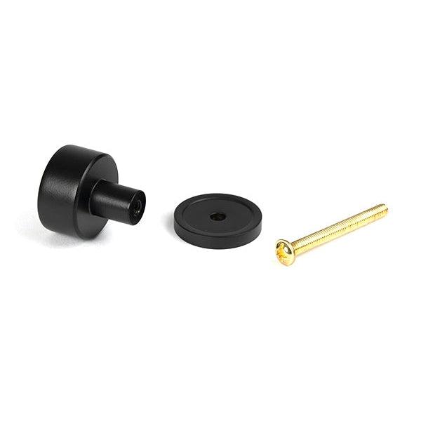 Matt Black Kelso Cabinet Knob - 25mm (Plain) | From The Anvil-Cabinet Knobs-Yester Home