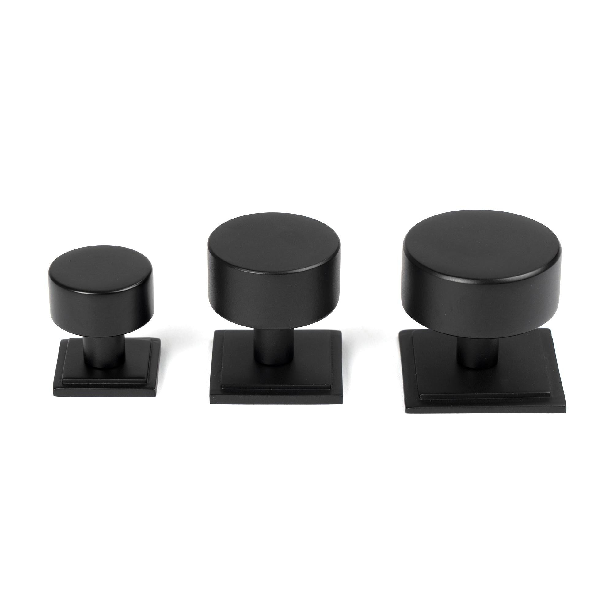 Matt Black Kelso Cabinet Knob - 25mm (Square) | From The Anvil - Cabinet Knobs - From The Anvil - Yester Home