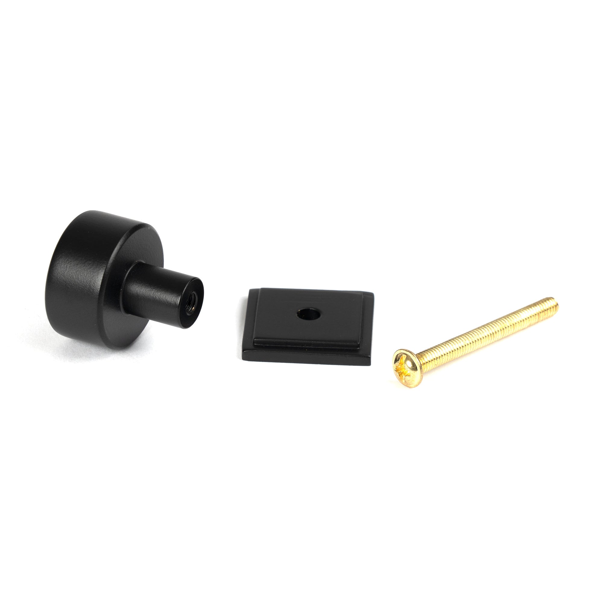 Matt Black Kelso Cabinet Knob - 25mm (Square) | From The Anvil-Cabinet Knobs-Yester Home