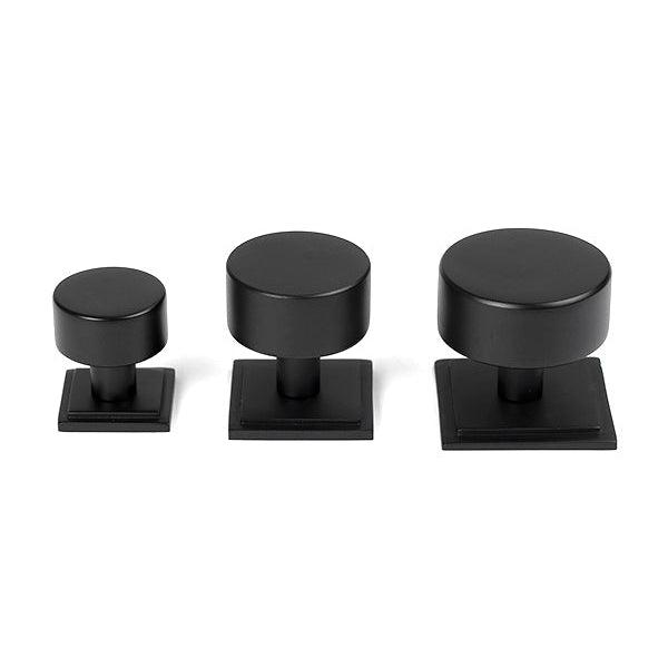Matt Black Kelso Cabinet Knob - 25mm (Square) | From The Anvil-Cabinet Knobs-Yester Home