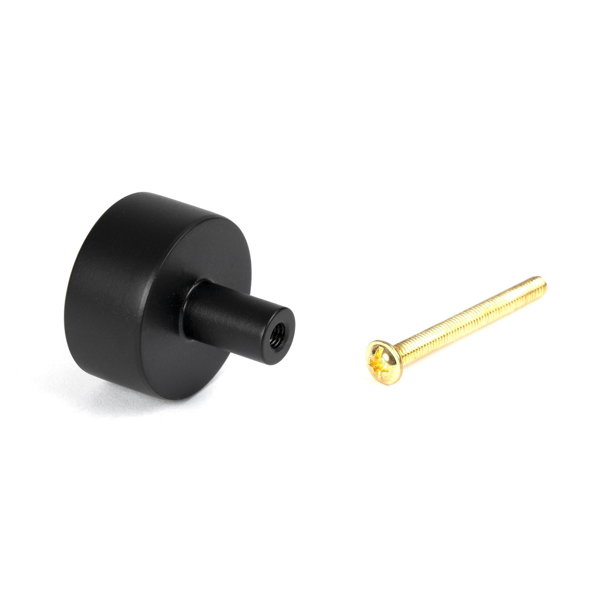 Matt Black Kelso Cabinet Knob - 32mm (No rose) | From The Anvil - Cabinet Knobs - From The Anvil - Yester Home