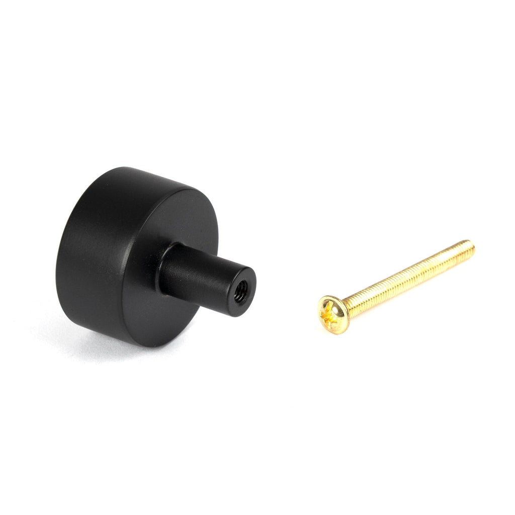 Matt Black Kelso Cabinet Knob - 32mm (No rose) | From The Anvil-Cabinet Knobs-Yester Home
