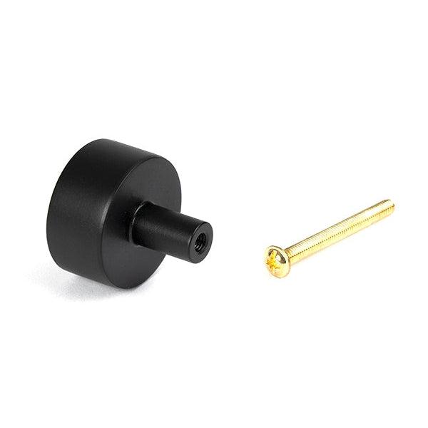 Matt Black Kelso Cabinet Knob - 32mm (No rose) | From The Anvil-Cabinet Knobs-Yester Home