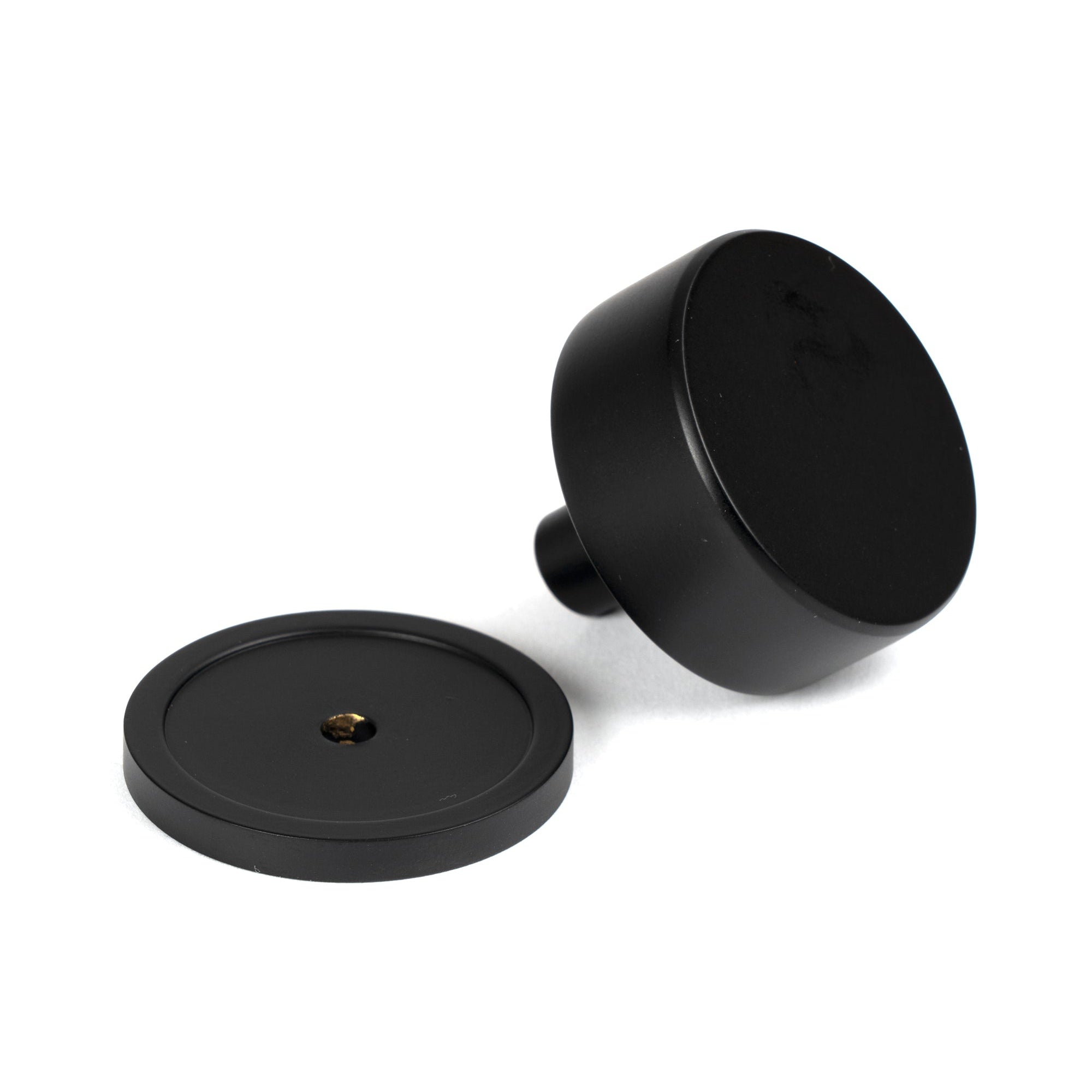 Matt Black Kelso Cabinet Knob - 38mm (Plain) | From The Anvil-Cabinet Knobs-Yester Home