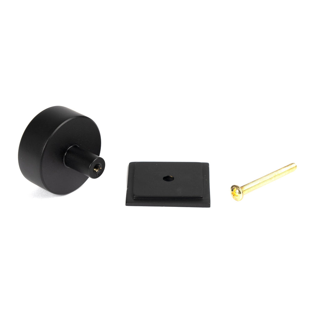 Matt Black Kelso Cabinet Knob - 38mm (Square) | From The Anvil-Cabinet Knobs-Yester Home