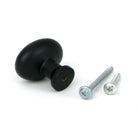 Matt Black Moore Cabinet Knob - 38mm - Cabinet Knobs - From The Anvil - Yester Home