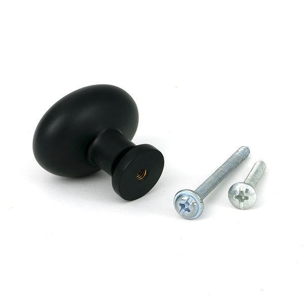 Matt Black Moore Cabinet Knob - 38mm - Cabinet Knobs - From The Anvil - Yester Home