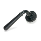 Matt Black Newbury Lever on Rose Set (Art Deco) | From The Anvil-Concealed-Yester Home