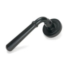 Matt Black Newbury Lever on Rose Set (Art Deco) - Unsprung | From The Anvil-Concealed-Yester Home