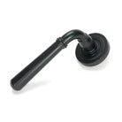Matt Black Newbury Lever on Rose Set (Art Deco) - Unsprung | From The Anvil - Concealed - From The Anvil - Yester Home