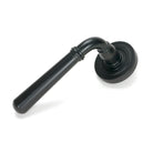 Matt Black Newbury Lever on Rose Set (Art Deco) - Unsprung | From The Anvil-Concealed-Yester Home