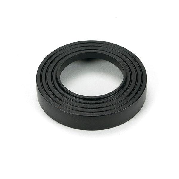 Matt Black Newbury Lever on Rose Set (Beehive) | From The Anvil-Concealed-Yester Home