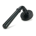 Matt Black Newbury Lever on Rose Set (Beehive) - Unsprung | From The Anvil-Concealed-Yester Home