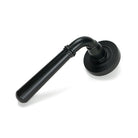 Matt Black Newbury Lever on Rose Set (Beehive) - Unsprung | From The Anvil-Concealed-Yester Home